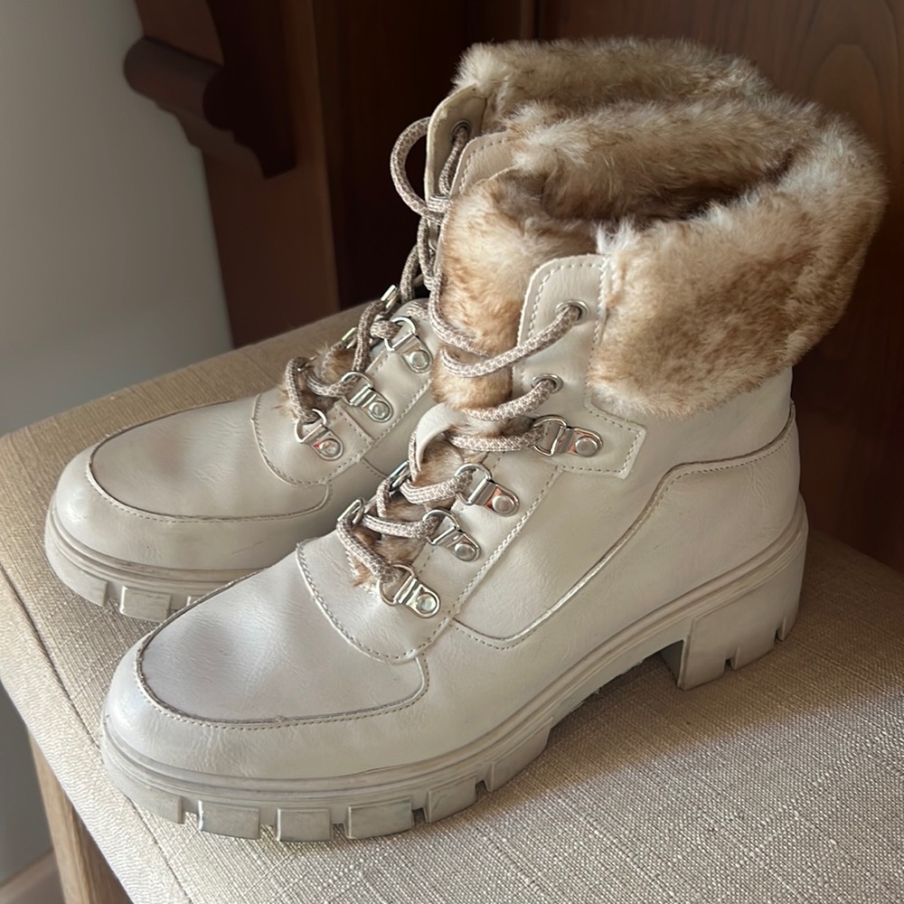 Fuzzy Boots! Stone color